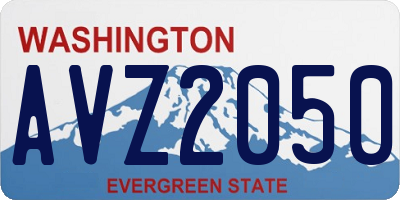 WA license plate AVZ2050