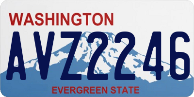 WA license plate AVZ2246