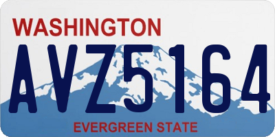 WA license plate AVZ5164