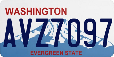 WA license plate AVZ7097
