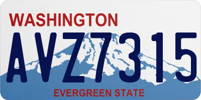 WA license plate AVZ7315