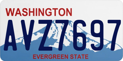WA license plate AVZ7697