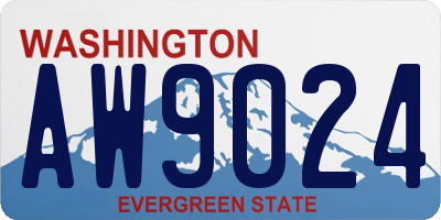 WA license plate AW9024