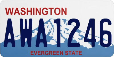 WA license plate AWA1246