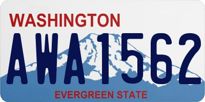WA license plate AWA1562
