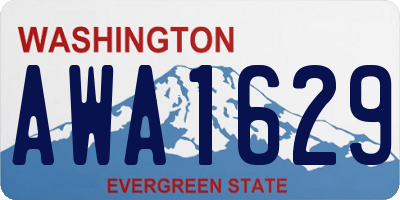 WA license plate AWA1629