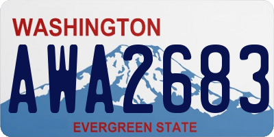 WA license plate AWA2683