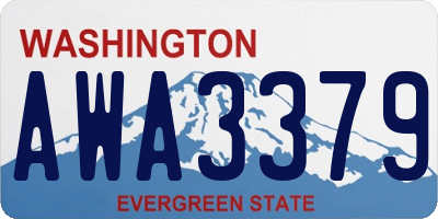 WA license plate AWA3379