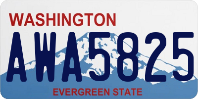 WA license plate AWA5825
