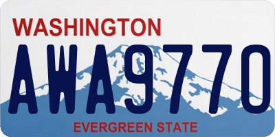 WA license plate AWA977O