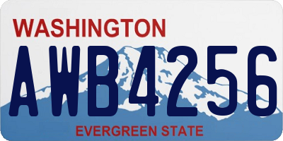 WA license plate AWB4256