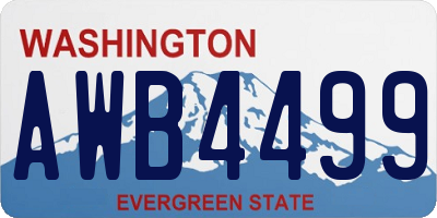 WA license plate AWB4499