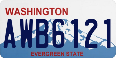 WA license plate AWB6121