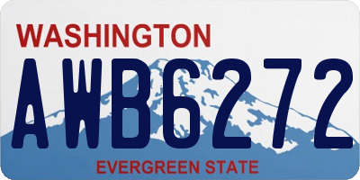 WA license plate AWB6272