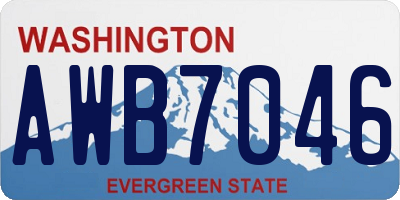 WA license plate AWB7046