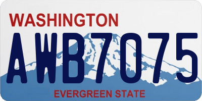WA license plate AWB7075