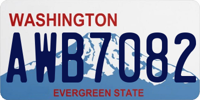 WA license plate AWB7082
