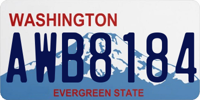 WA license plate AWB8184