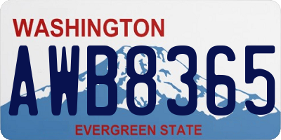 WA license plate AWB8365