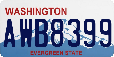 WA license plate AWB8399