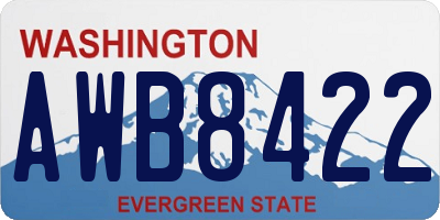 WA license plate AWB8422