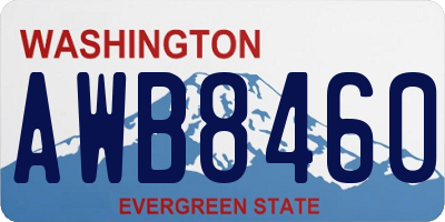 WA license plate AWB8460