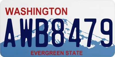 WA license plate AWB8479