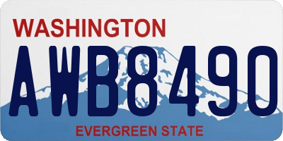 WA license plate AWB8490
