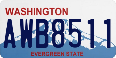 WA license plate AWB8511