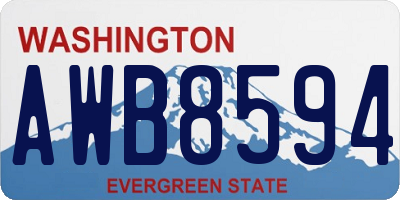WA license plate AWB8594