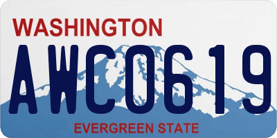 WA license plate AWC0619