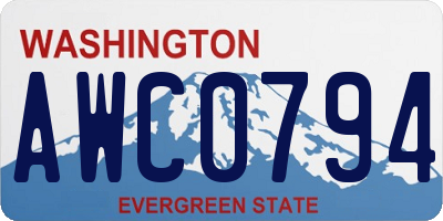 WA license plate AWC0794