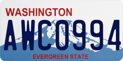WA license plate AWC0994