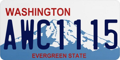 WA license plate AWC1115