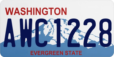 WA license plate AWC1228