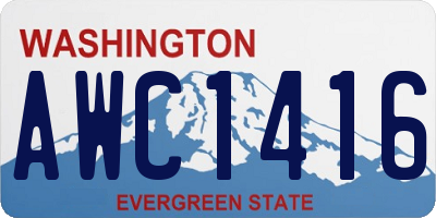 WA license plate AWC1416