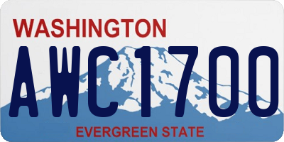 WA license plate AWC1700