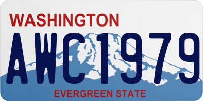 WA license plate AWC1979