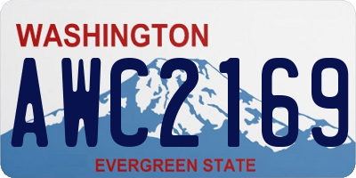 WA license plate AWC2169