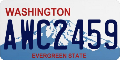 WA license plate AWC2459
