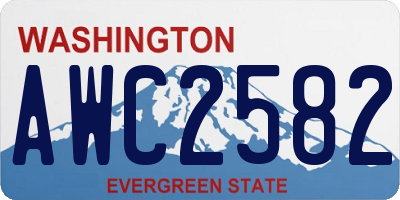 WA license plate AWC2582