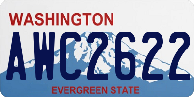 WA license plate AWC2622