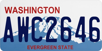 WA license plate AWC2646