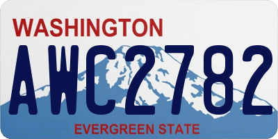 WA license plate AWC2782