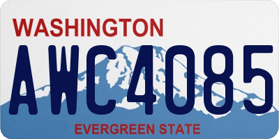 WA license plate AWC4085