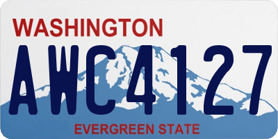 WA license plate AWC4127