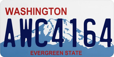 WA license plate AWC4164