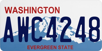 WA license plate AWC4248