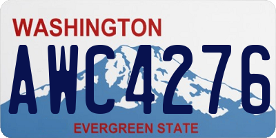 WA license plate AWC4276