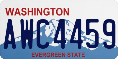 WA license plate AWC4459